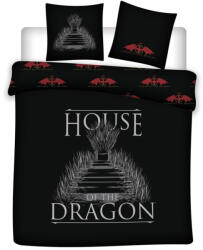  Sárkányok Háza Black dupla, kétszemélyes ágyneműhuzat 240×220cm, 63x63 cm Microfibre (AYM070798) - eking
