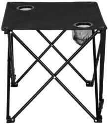 Brius Masa plianta camping pescuit 2 suporturi pahar compact, 46x46x45 cm, usor de transportat, negru (CS-0013)