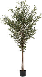 Brius Planta artificiala maslin decorativ cu ghiveci, frunzis fin si ramuri bogate, fara intretinere, 80x80x210 cm, verde (JJ-198212)