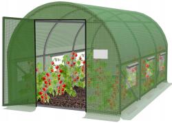 Brius Sera gradina tip tunel 300x200x200 cm, folie PE 140g m2 UV4, usa cadru cu balamale, 8 ferestre, 6 mp, verde (TUN-3941)