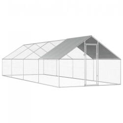 Brius Cotet tarc pasari otel galvanizat cu plasa 4x2.5 cm, acoperis polipropilena, 4 arcade, 600x300x195 cm (TUN-4047)