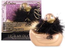 Big Teaze Toys Vibrator clitoridian in forma de ratusca aurie cu puf Vibrator