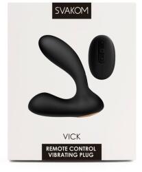 swakom Vibrator unisex prostata si punct G Swakom Vick negru remote 10 cm Vibrator