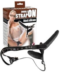 You2Toys Strapon double Black Silicone 15cm