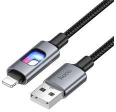 hoco. iPhone 14 Plus / 14 Pro Max / 14 Pro HOCO U144 adatkábel USB - lightning, 120cm, FEKETE (HOCO_U144_B) (HOCO_U144_B)