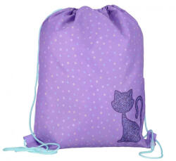 Starpak Cicás zsinóros hátizsák, tornazsák - Glitter Cat (576220) (576220)