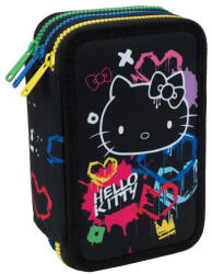 COOLPACK - Jumper 3 felszerelt 3 emeletes tolltartó - Hello Kitty - Black Neon (F067034) (F067034)