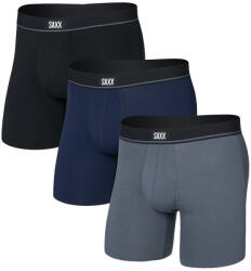 Saxx Essential Cotton Boxer Brief Fly 3Pk férfi boxer L / kék