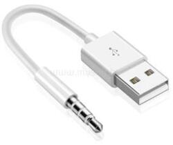 Gigapack Adatkábel 3.5mm jack - USB, Apple iPod Shuffle 3 / Shuffle 4 kompatibilis, FEHÉR (GP-183017) (GP-183017)