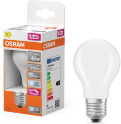 OSRAM E27 LED 3, 4W, 470 lm, 4000 K, hidegfehér, dimmelhető, opál üveg-40 W normál izzó helyett - Superstar Classic A (4099854464935)