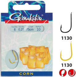 Gamakatsu Carlig Gamakatsu Corn LS-1130 Yellow 0.20mm 75cm Nr. 8 10buc (GK.140193.8.20)