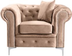 TEMPO KONDELA Luxus fotel, világosbarna Velvet szövet, ROMANO (0000362603)