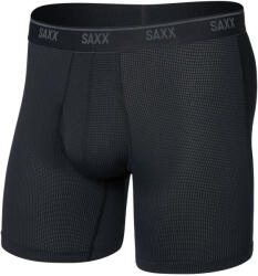 Saxx Quest Quick Dry Mesh Boxer Brief Fly boxeralsó M / fekete