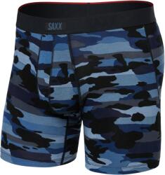 Saxx Vibe Xtra Soft Comfort Boxer Brief Fly boxeralsó M / fekete/kék