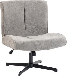 HOMCOM Scaun accent rotativ, fotoliu lounge tapițat cu catifea, reglabil pe înălțime pentru living, birou, gri | Aosom Romania (83B-763V00GY)