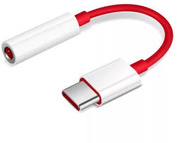 OnePlus audió adapter kábel (3.5mm jack aljzat - Type-C), piros (57983104916)
