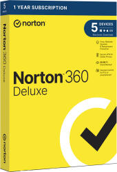 Symantec Antivirus Norton 360 Deluxe Backup 50GB 1 an 5 dispozitive (21433673)