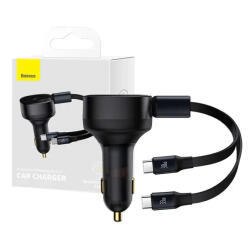Baseus Enjoyment autós töltő USB-C kábellel, 33W, fekete