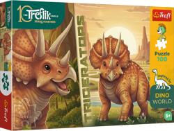 Trefl Trefl, Trefliks, Inspired By Dino World, Triceratops, puzzle, 100 piese Puzzle