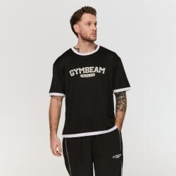 GymBeam Мъжка овърсайз тениска Varsity Black S