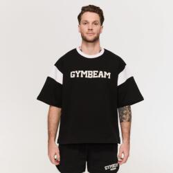 GymBeam Тениска Premium Heavyweight Varsity Black M
