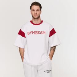 GymBeam Тениска Premium Heavyweight Varsity White XL