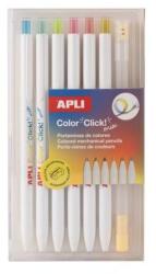 APLI Creioane mecanice colorate, set, cu mină specială multicoloră, APLI "Color Click Mix", 6 buc