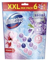 Domestos Bloc odorizant pentru toaletă, 6 bucăți, DOMESTOS "Power 5", magnolie și lavandă, 6 bucăți
