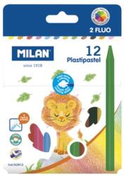 MILAN creioane plastice 10 buc + 2 buc FLUO