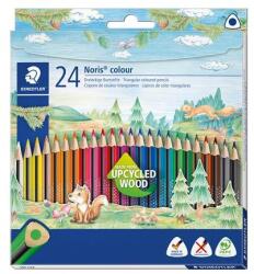 STAEDTLER Creioane colorate, set, triunghiulare, STAEDTLER "Noris Colour 187", 24 de culori diferite, 24 buc