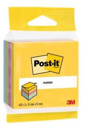 3M POSTIT Blocnotes autoadeziv, 51x51 mm, 400 coli, blister, 3M POSTIT, ultra colors, 400 coli