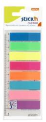 Stick'n Semne de carte, plastic, 8x25 coli, 45x12 mm, STICK N, culori neon, 200 coli
