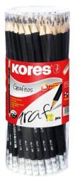 Kores Creioane grafice cu radieră, HB, triunghiulare, KORES, 72 buc