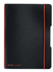 Herlitz Caiet Herlitz my. book Flex A5, 40 de coli pătrate, PP, negru