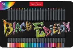 Faber-Castell Creioane colorate, set, triunghiulare, în cutie de tablă, FABER-CASTELL "Black Edition", 36 de culori diferite, 36 buc