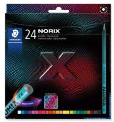 STAEDTLER Creioane colorate, set, STAEDTLER "Norix® 186", 24 de culori diferite, 24 buc