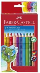 Faber-Castell Creioane colorate, set, triunghiulare, FABER-CASTELL, "Jumbo Grip", 12 culori diferite, 12 buc