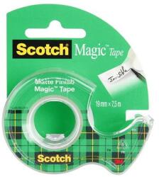 3M Bandă adezivă, cu dozator, 19 mm x 7, 5 m, 3M SCOTCH "Magic Tape 810", 7m