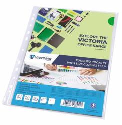 Victoria Copertă Euro, cu clapă laterală, A4, 150 microni, transparentă, VICTORIA OFFICE, 10 buc