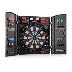 oneConcept Masterdarter, aspect lemn, țintă de darts, automat de darts, cu vârf moale și uși. (DRB2-Masterdarter) (DRB2-Masterdarter)