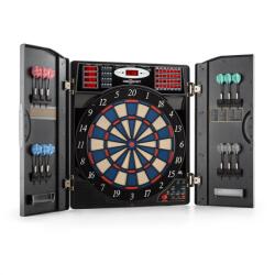 oneConcept Masterdarter, aspect lemn, țintă de darts, automat de darts, cu vârf moale și uși. (DRB2-Masterdarter) (DRB2-Masterdarter)