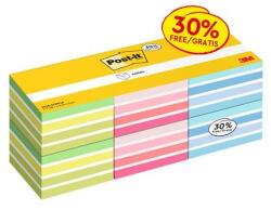 3M POSTIT Blocnotes autoadeziv, 76x76 mm, 6x450 coli, 3M POSTIT, mix de culori, 2700 coli