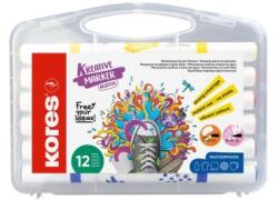 Kores Marker decorativ, set, acrilic, 1-2 mm, față-verso, KORES "K-Kreative", 12 diferite, 12 buc