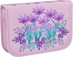 LEGO® Penar, cu clapete, fermoar, plin, LEGO „Flowers, roz, cu model Penar
