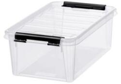SMARTSTORE Cutie de depozitare, plastic, 3, 6 l, mânere negre, SMARTSTORE "Classic 5", transparentă