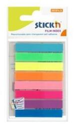 Stick'n Semne de carte, plastic, 8x20 coli, 45x8mm, STICK N, culori neon, 160 coli