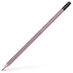 Faber-Castell Creion grafic, B, triunghiular, cu radieră, FABER-CASTELL "Grip 2001", roz