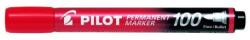 Pilot Marker permanent, 1 mm, conic, PILOT "Marker permanent 100", roșu