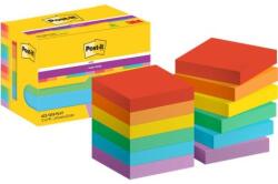 3M POSTIT Blocnotes autoadeziv, 48x48 mm, 12x90 coli, 3M POSTIT "Super Sticky Playful", mix de culori, 1080 coli