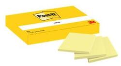 3M POSTIT Blocnotes autoadeziv, 38x51 mm, 3x100 coli, 3M POSTIT, galben, 300 coli